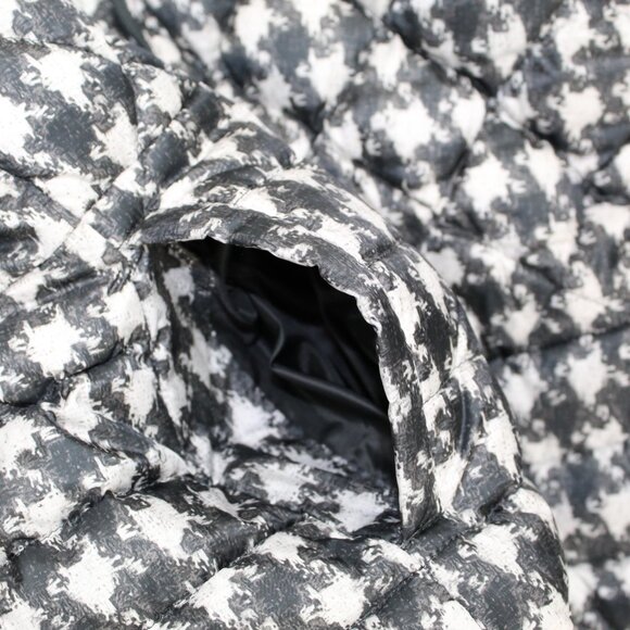 Land's end puffy jacket hounds tooth pattern Women's sz sm 6-8 - Picture 10 of 10